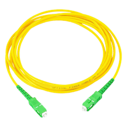 Jumper de Fibra Óptica Monomodo SC/APC-SC/APC Simplex, color amarillo, 1 metro, 2 mm