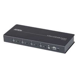 Switch KM USB| 4 Puertos | Boundless Switching | RS232 | Controla 4 Computadoras con 1 Teclado/Mouse 