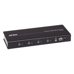 Switch KM USB| 4 Puertos | Boundless Switching | RS232 | Controla 4 Computadoras con 1 Teclado/Mouse 