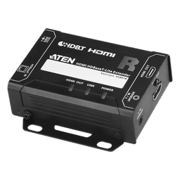 Receptor HDMI HDBaseT-Lite / 4K@40m Cat 5e/6 (131 pies) / 4K@70m Cat 6a (230 pies) / 1080p@70m Cat 6a (230 pies) / HDBaseT Clase B
