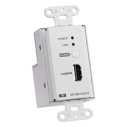 Transmisor HDMI / 4K 60Hz 4:2:0 / HDBaseT-Lite 40m / PoH / Placa de pared US / 131 pies