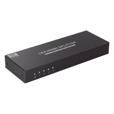 Splitter HDMI / 1 Entrada x 4 Salidas / 8K@60Hz / 4K@120Hz / 48 Gbps / HDR10+ / Dolby Vision / HDCP 2.3