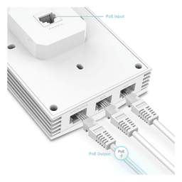 Punto de Acceso Wi-Fi 6 / AX3000 MU-MIMO 2x2 / 4 Puertos Gigabit / PoE+ / Montaje en Pared / Alta Densidad de Usuarios