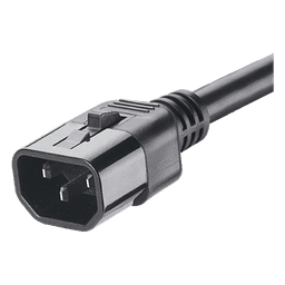 Cable de Alimentación Eléctrica Con Bloqueo de Seguridad, de IEC C14 a IEC C13, 1.8 Metros de Largo, Color Negro, Paquete de 10 Piezas