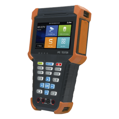 Tester de Video Profesional / Pantalla Táctil IPS 4" / 4K / H.265/H.264 / PoE 48V / Wi-Fi / Multímetro Digital / TDR RJ45 / Batería 4000 mAh