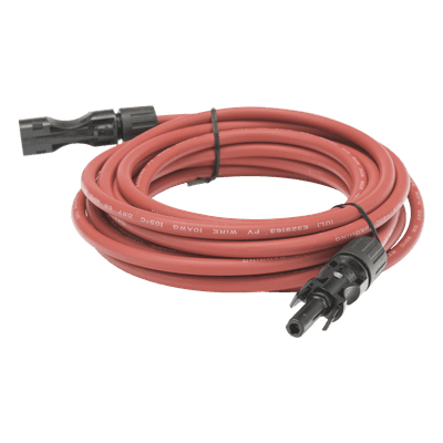 Cable Fotovoltaico, 2.5 m, Rojo, Calibre 10 AWG con Terminal MC4-M en Ambos Extremos