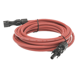 Cable Fotovoltaico, 2.5 m, Rojo, Calibre 10 AWG con Terminal MC4-M en Ambos Extremos