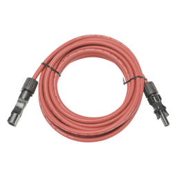 Cable Fotovoltaico / 2.5 m (8.2 ft) / 10 AWG / MC4-M Ambos Extremos / Rojo