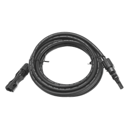 Cable Fotovoltaico / 2.5 m (8.2 ft) / 10 AWG / Terminales MC4 Macho-Hembra / 30A / Negro