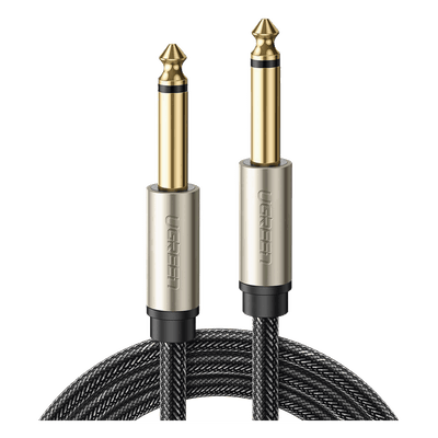 Cable de Audio Mono / 6.35 mm (1/4") Macho a Macho / 10 m (32.8 ft) / Núcleo de Cobre / Triple Blindaje / Nylon Trenzado