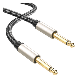 Cable de Audio Mono / 6.35 mm (1/4") Macho a Macho / 10 m (32.8 ft) / Núcleo de Cobre / Triple Blindaje / Nylon Trenzado
