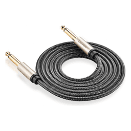 Cable de Audio Mono / 6.35 mm (1/4") Macho a Macho / 10 m (32.8 ft) / Núcleo de Cobre / Triple Blindaje / Nylon Trenzado