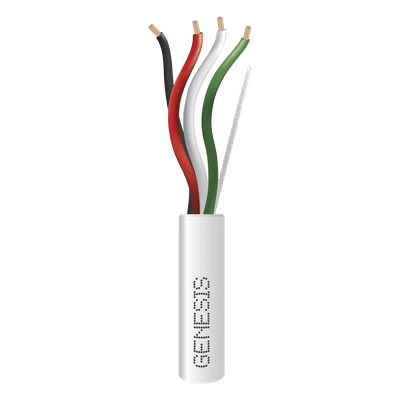 Cable de Cobre para Seguridad / 4 Conductores / Calibre 18 AWG / Riser 305 m (1000 ft) / FT4 / Color Blanco