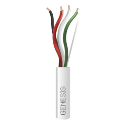 Cable de Cobre para Seguridad / 4 Conductores / Calibre 18 AWG / Riser 305 m (1000 ft) / FT4 / Color Blanco