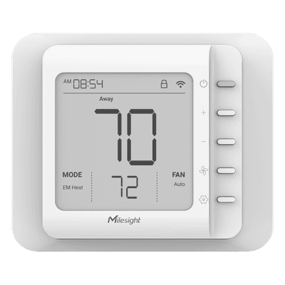 Termostato Inteligente LoRaWAN para HVAC / 4 Etapas Calefacción + 2 Refrigeración / Compatible con Bombas de Calor y Calderas / Control Inalámbrico de Largo Alcance / Automatización de Edificios (BMS)