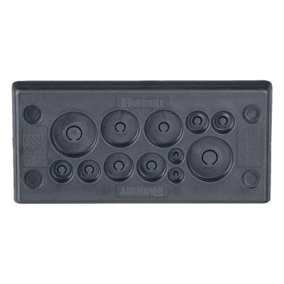 Pasacables Rectangular de Membrana, IP66, 3.39" x 1.42", 12 orificios, para Cables no Terminados. Color Negro