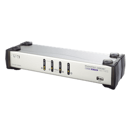 Conmutador KVMP / Dual VGA / 2048x1536 / 4 Puertos USB / Audio Estéreo / Micrófono