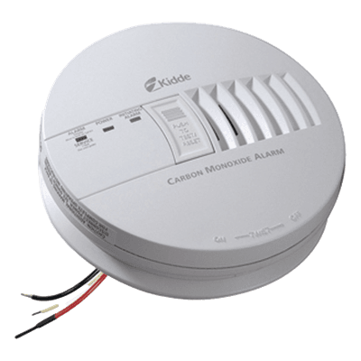 Alarma de monóxido de carbono de 120V CA con respaldo de batería de 9V, interconectable hasta 24 dispositivos Kidde