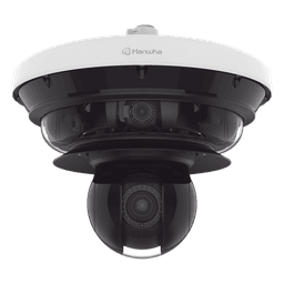 Cámara IP Multisensor 34MP (4 sensores 4K) con lentes motorizados / PTZ 2 MP 40X / Hasta 2 tarjetas MicroSD de 512GB / WDR de hasta 150dB / IP66 / IK10 / autoseguimiento / Inteligencia artificial para eventos