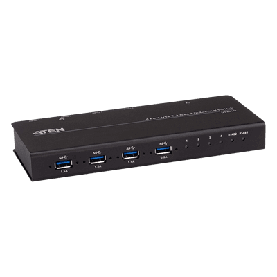 Conmutador USB industrial / 4x4 / USB 3.2 Gen 1 / Rackmount / 0-50°C / 3.9-5.9 ft cables