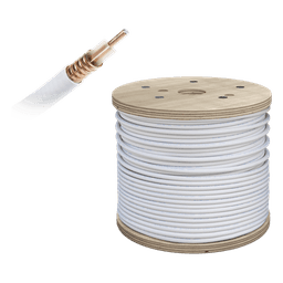 Cable Coaxial Plenum / 1/2 pulgada / 50 Ohm / 152.4 m (500 pies) / Baja pérdida / CMP UL 444