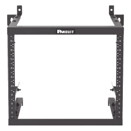 Rack PanZone® de Montaje en Pared, de 19in, Profundidad Ajustable, Rieles Numerados y Roscados #12-24, 9 UR, Color Negro