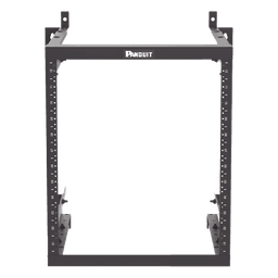 Rack PanZone® de Montaje en Pared, de 19in, Profundidad Ajustable, Rieles Numerados y Roscados #12-24, 12 UR, Color Negro