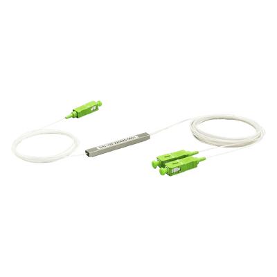 Divisor Óptico PLC / 1x2 / Conector SC/APC / Fibra G.657A / Rango 1260-1650 nm / -40 a 85°C