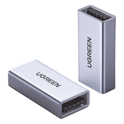 Adaptador USB-A Hembra a USB-A Hembra / USB 3.0 / Velocidades de Transferencia de Datos de Hasta 5 Gbps / Carcasa de Aluminio / Compacto y Portátil / Plug & Play / Compatible con Versiones Anteriores de USB