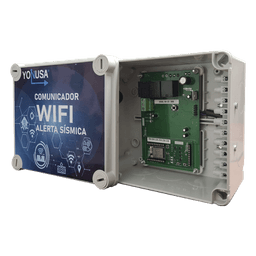 Comunicador WiFi para Alerta Sísmica / 2.4 GHz / 802.11 b/g/n / 2 Salidas de Contacto Seco / 12 VCD