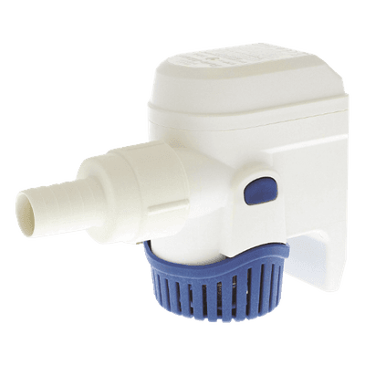 Bomba Sumergible de Achique / 1100 GPH / 12V DC / Altura de Descarga 3 m (9.8 ft) / Sensor de Nivel Integrado / Conexiones 25 mm y 29 mm