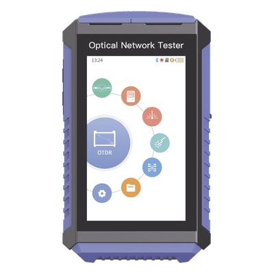 Mini OTDR Touch / Fibra Óptica Viva 1625nm / OPM / VFL 5mW / Mapeo RJ45 / Recargable / 100 km (328084 pies)