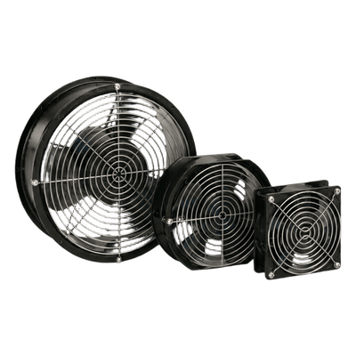 Ventilador Axial Compacto, de 4 Pulgadas, 100 CFM, 115 Vca, De Acero, Color Negro