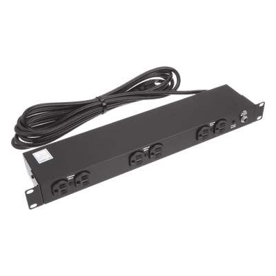PDU Básico de Rack / 6 Salidas NEMA 5-15R / Entrada NEMA 5-15P / 19 in / 1UR / 15 A / 120 Vca