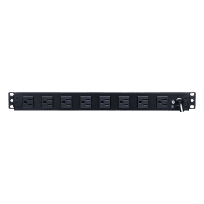 PDU de Montaje en Rack / 10 Salidas NEMA 5-15R / 15 A / 120 Vca / 1UR / 19 in / Protección Contra Sobretensiones