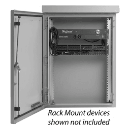 Gabinete Para Exterior OSP ComLine de 18 UR, 600 mm de Ancho, 500 mm de Profundidad De Aluminio, Color Gris Claro Con Protección NEMA 4/12/4X/3/3R; IP66