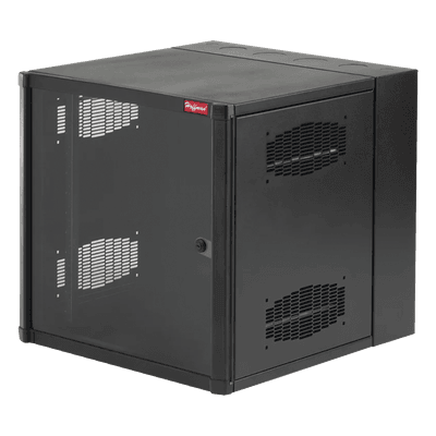 Gabinete AccessPlus  26 UR de Montaje en Pared de 19in, Rieles Numerados y Roscados #10-32, Puerta con Ventana de Seguridad, 600 mm de Ancho, 637 mm de Profundidad, Color Negro