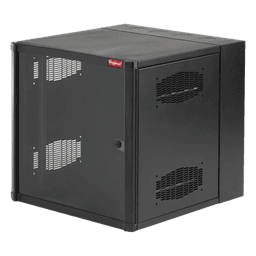 Gabinete AccessPlus  26 UR de Montaje en Pared de 19in, Rieles Numerados y Roscados #10-32, Puerta con Ventana de Seguridad, 600 mm de Ancho, 637 mm de Profundidad, Color Negro