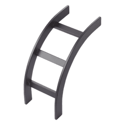 Accesorio de Escalerilla Curva Vertical (Bajada) Interior, 12 in de Ancho, de Acero, Color Negro