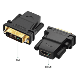 Adaptador DVI Macho a HDMI Hembra / 1080p@60Hz / Conectores Chapados en Oro / 3.28 pies