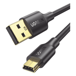Cable USB-A 2.0 a Mini USB | 1m | Cable de Datos y Alimentación | 480Mps | Chip Inteligente | PVC | Para Discos Duros HDD o SSD, Go-Pro Hero, Mando de PS3, Cámaras Digitales, Reproductores MP3, MP4, etc.