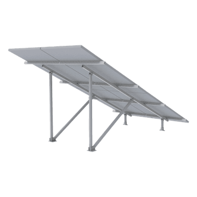 Montaje para Panel Solar 2X2, Riel 5 de 2700mm para Módulos con Espesor de 30-35mm, Vel. de Viento Máx. 136km/h