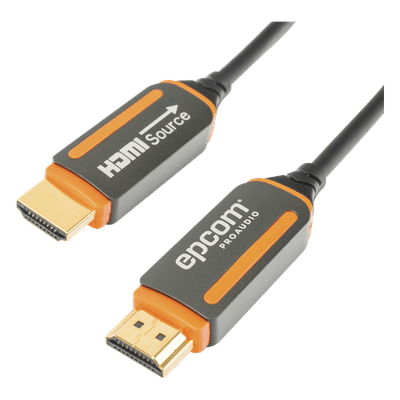 Cable HDMI de Fibra Óptica / 15m (49.21 ft) / 4K@60Hz / 18Gbps / HDCP 2.2 / Versión 2.0 / 4.5mm Diámetro
