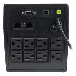 UPS 1200VA/720W Pantalla LCD / Línea Interactiva 120Vca / 6 tomas 5-15R (4 Respaldadas) / Regulación de Voltaje / Protección RJ45