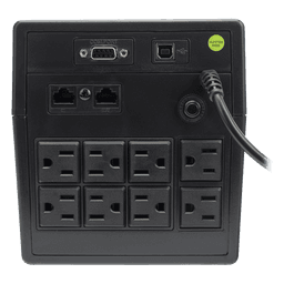 UPS 1000VA/600 W Línea Interactiva 120Vca / 8 tomas 5-15R (6 Respaldadas) / Regulación de Voltaje / Protección RJ45