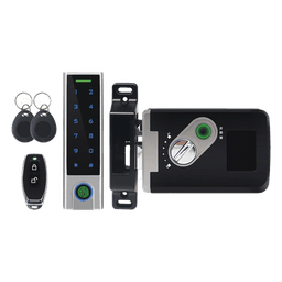 Kit de Cerradura Inteligente / Incluye Teclado y Control Remoto / Soporta Huella, Tarjeta y Contraseña / Teclado Metálico IP65