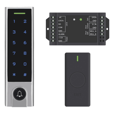 Controlador de Acceso con Teclado Inalámbrico / IP65 / 1000 Tarjetas / 125 kHz / 433 MHz / 30 m (98.4 ft) / -40 a 60 °C