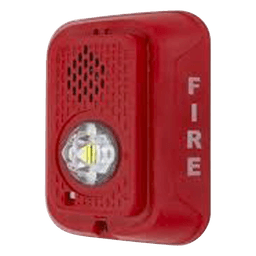 Sirena con Estrobo LED / 2 Hilos / Candela Seleccionable hasta 185 cd / 24 Vcd / Montaje en Pared