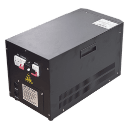 Regulador de Voltaje Industrial Ferroresonante / 2 kVA / 2 kW / Bifásico / Estabilización ±2% / Entrada 176-264 Vca / Salida 215.6-224.4 Vca / Eficiencia 98% / Tiempo de Respuesta 0.5 s