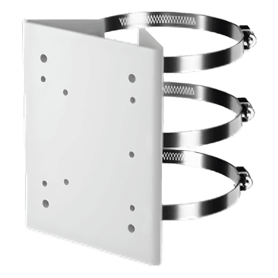 Adaptador de Montaje en Poste / PTZ Serie 35 / Acero / Interior y Exterior / Paso de Cable Interno